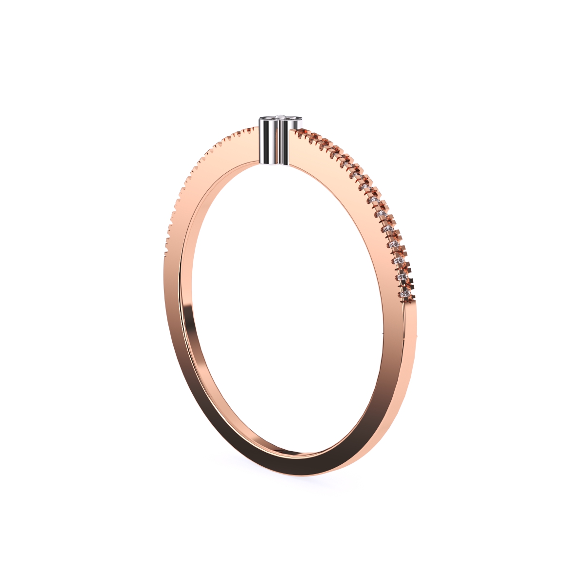 Gorgeous Two Tone Lab Grown Ring